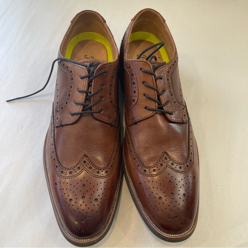 FLORSHEIM MEN'S SIZE 13M COGNAC WING TIP 15170-221 LEATHER COMFORT TECH RUCCI